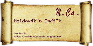 Moldován Csák névjegykártya
